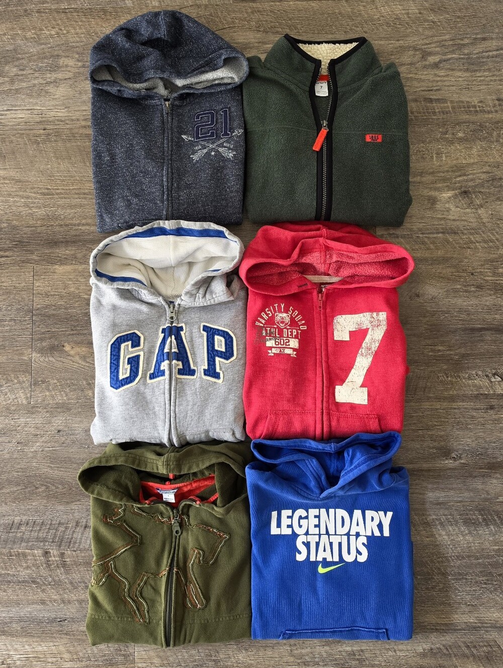 Boys sz 6/7 Hoodie Lot of 6